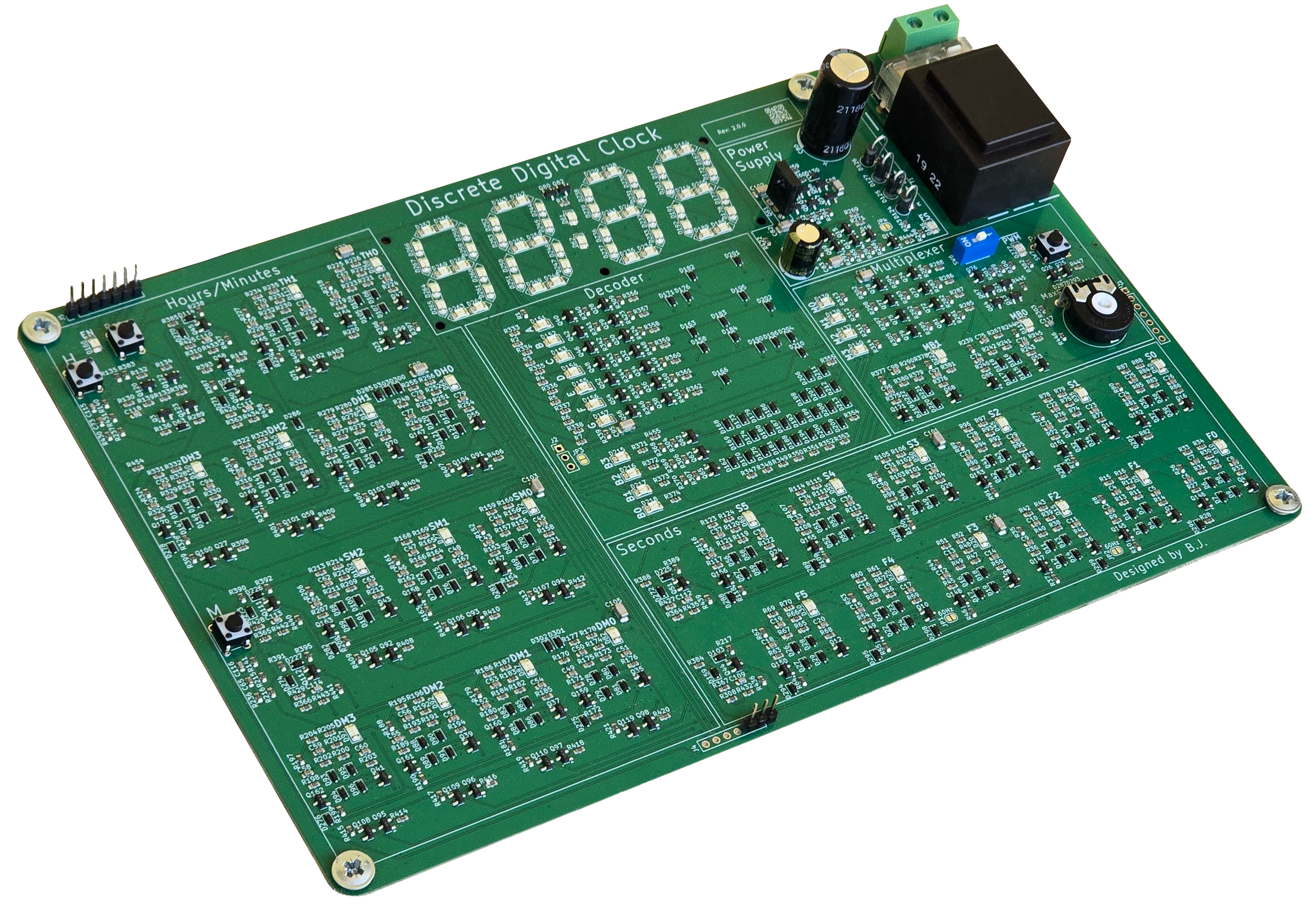 Discrete Digital Clock PCB