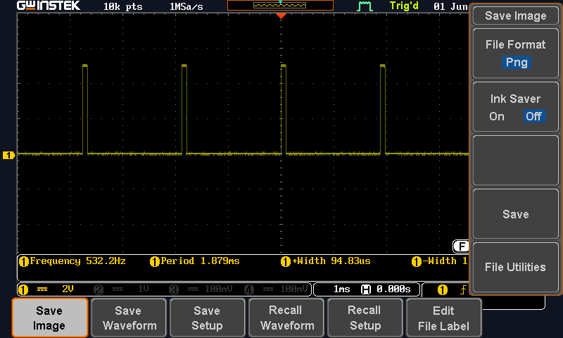 PWM maximum brightness signal